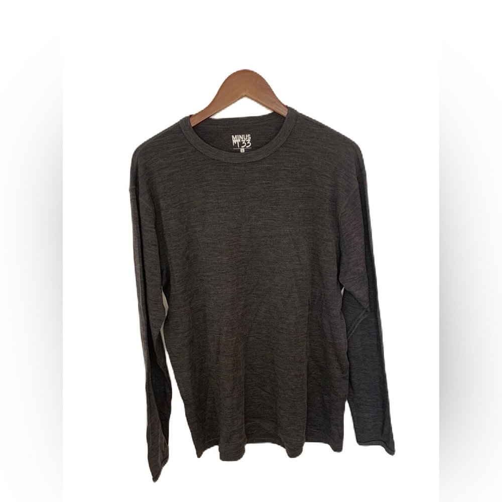 Minus 33 Midweight 100% Superfine Merino Wool Men’s Crew Top Large Base Layer